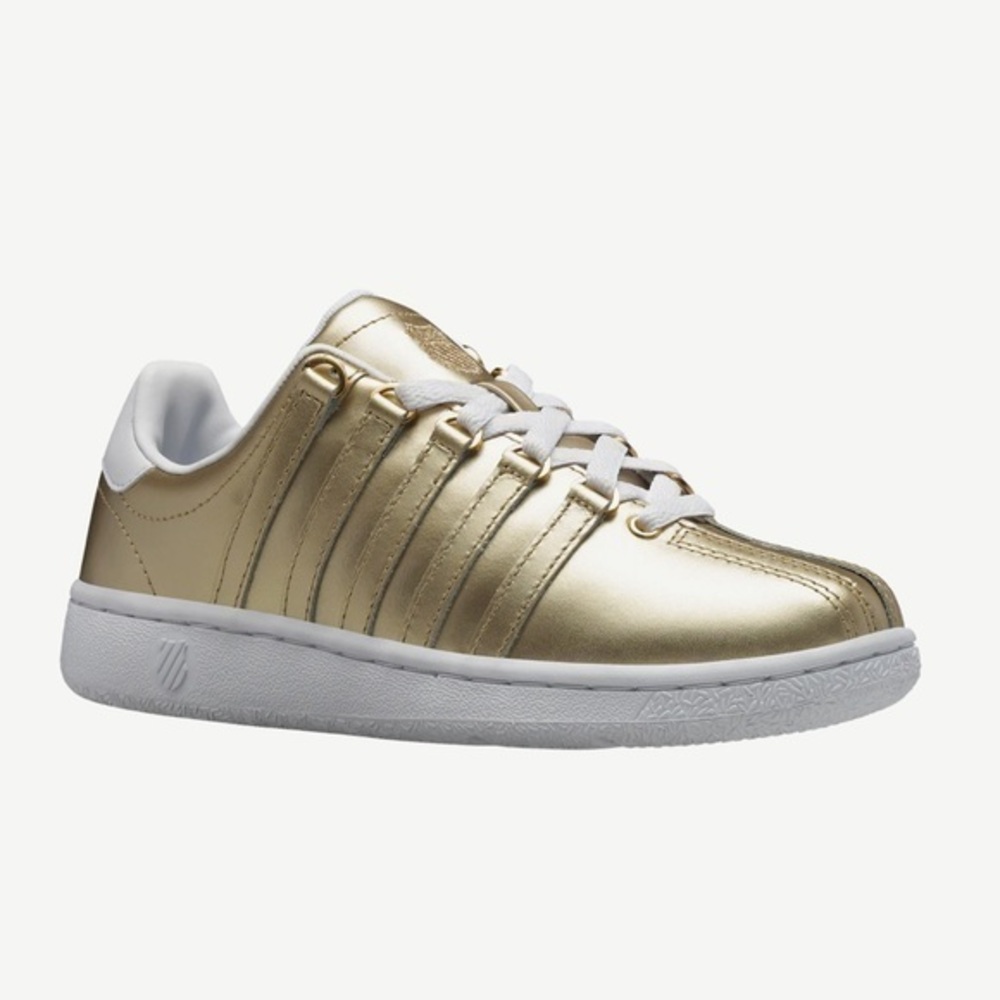K -SWISS Woman’s Classic VN gold/white sneakers
